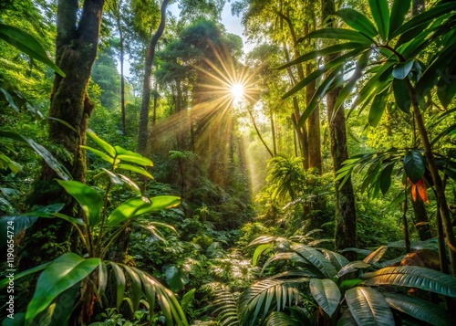 Colombian Tropical Forest Edge: Lush Secondary Growth, Biodiversity Hotspot photo