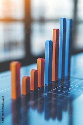 Bar graph with rapid price increase in financial sector.