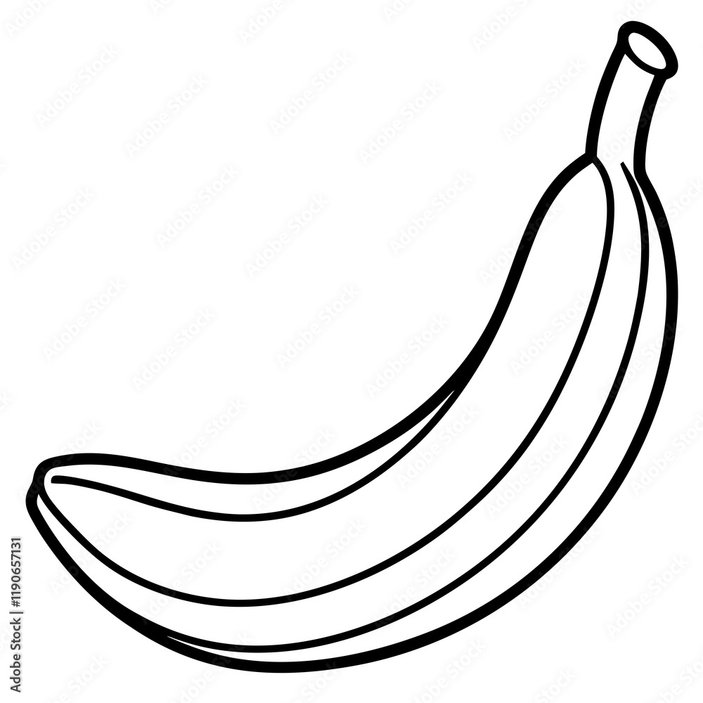 Simple Banana Vector Art Simple Banana Vector Art