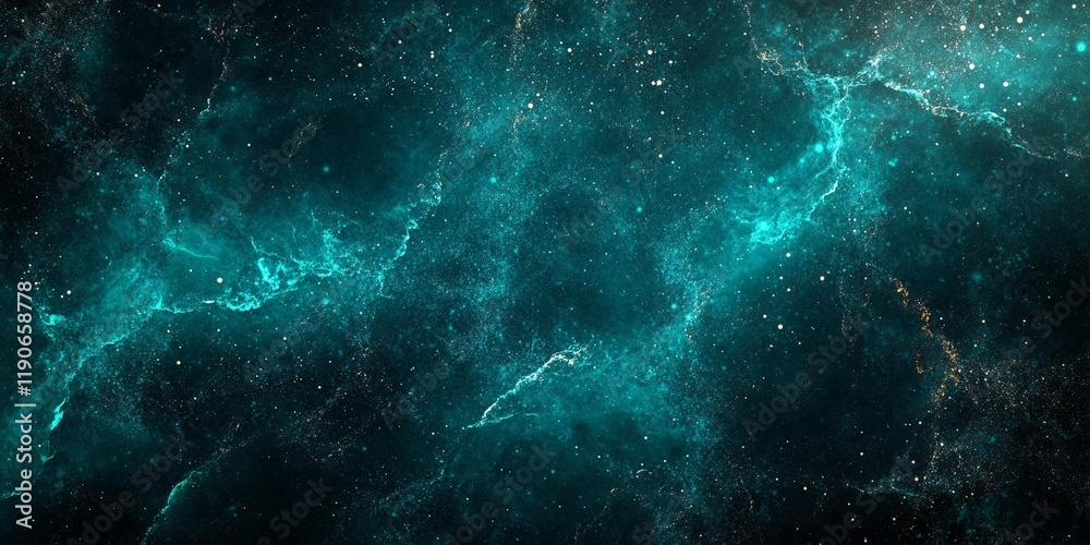 Fototapeta premium Vibrant green and blue grainy texture on a dark background.