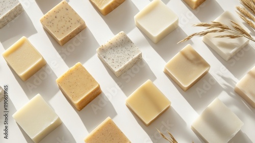 Wallpaper Mural Assorted Natural Soap Bars Arranged in Flat Lay Composition Torontodigital.ca