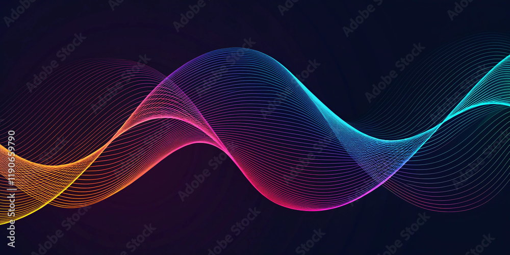A Dark Abstract Background Featuring Curved and Wavy Designs for Artistic Expression A Dark Abstract Background Featuring Curved and Wavy Designs for Artistic Expression