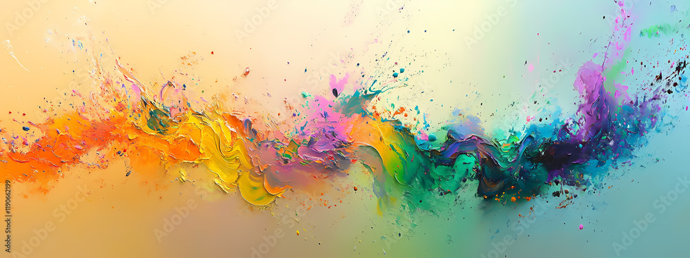 Fototapeta premium Explosive burst of rainbow colors