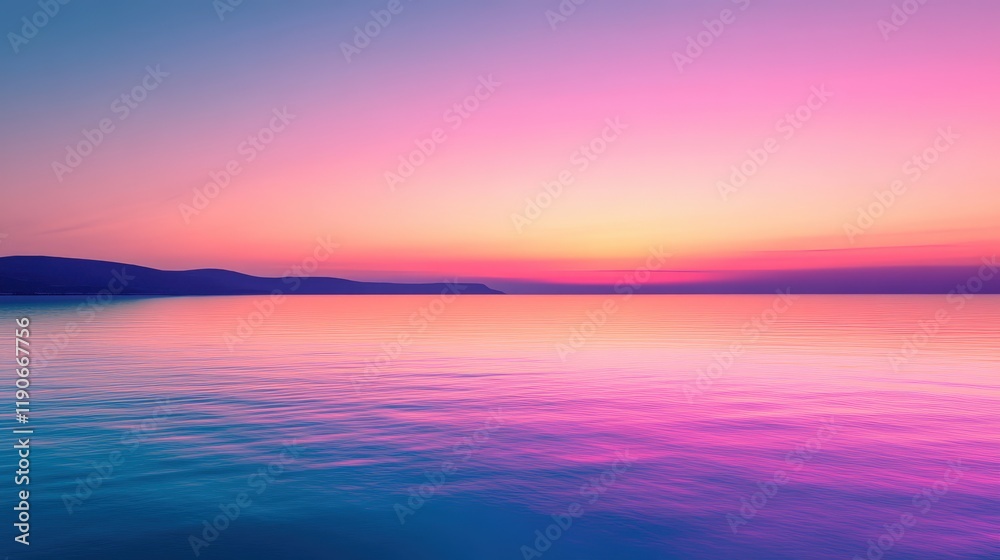 Obraz premium A serene image of the sunrise over Cadillac Mountain, with vibrant colors lighting up the Atlantic coastline