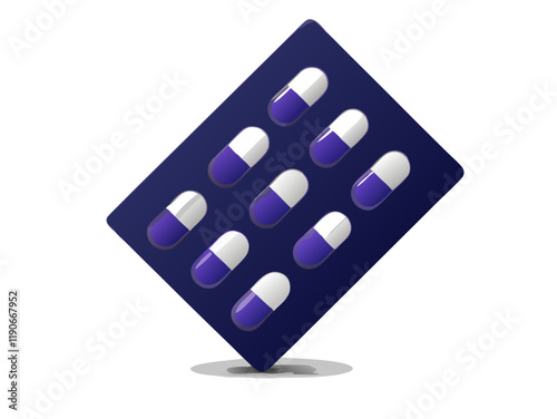 Realistic pills packing medications drugs vector image
