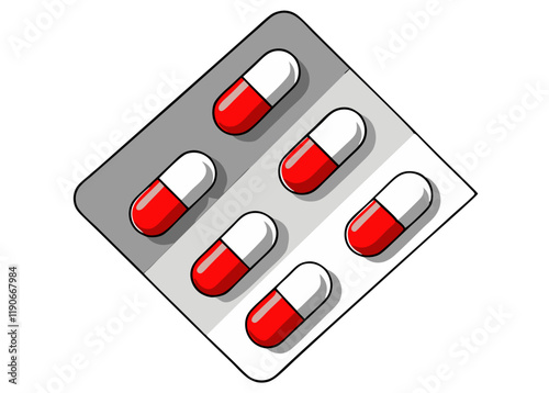 Realistic pills packing medications drugs vector image
