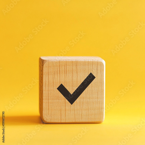 Professional Checklist Concept with Correct Sign Tick Check Mark photo