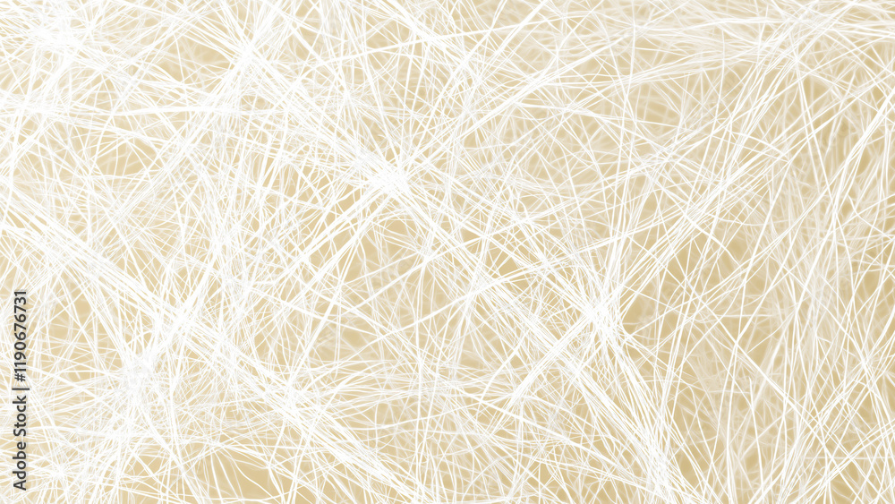 Obraz premium White lines in various sizes and shapes scattered across a light beige background. The soft, warm color palette adds a touch of elegance to the intricate patterns.