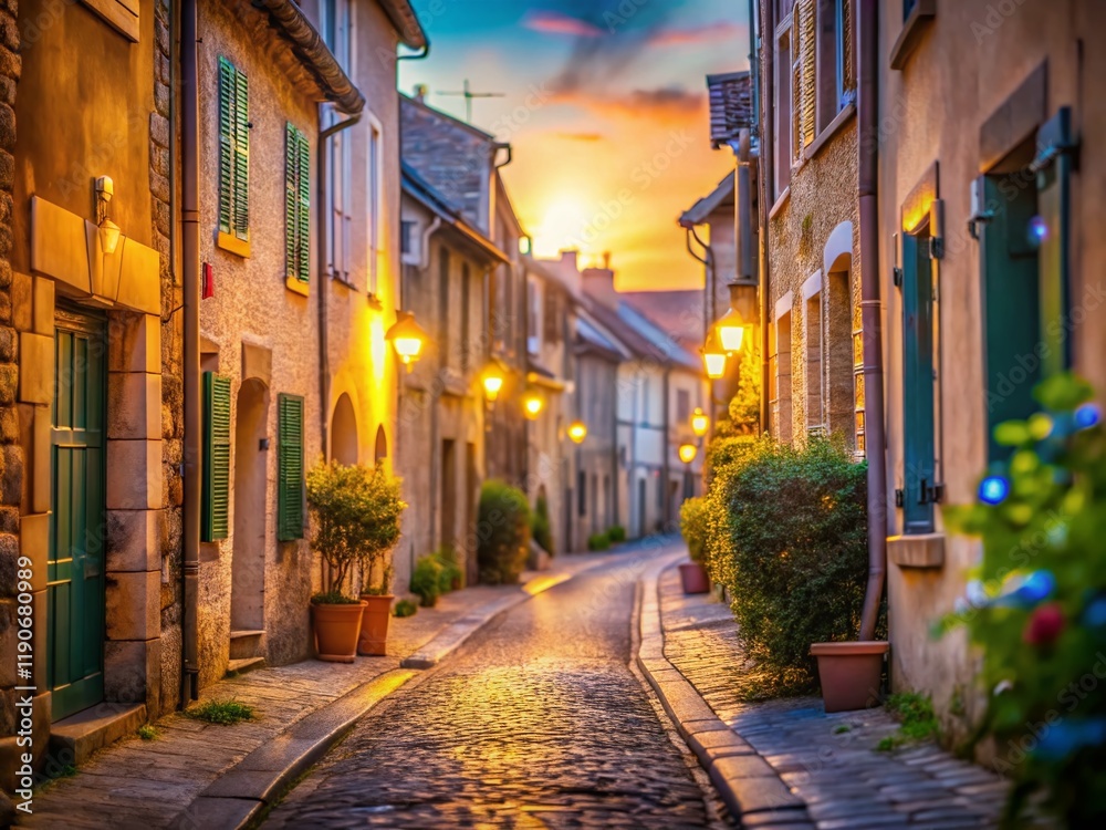 Fototapeta premium Minimalist Photography: Picturesque Saint Cyprien Village, France