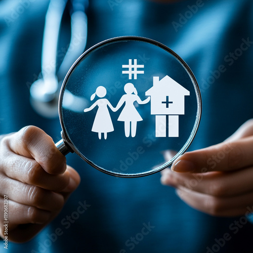 Family Health Insurance Concept: Person Holding Policy Document