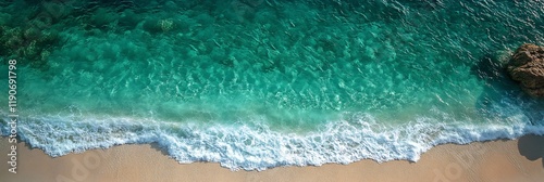 Ocean Symphony: Aerial View of Majestic White Waves