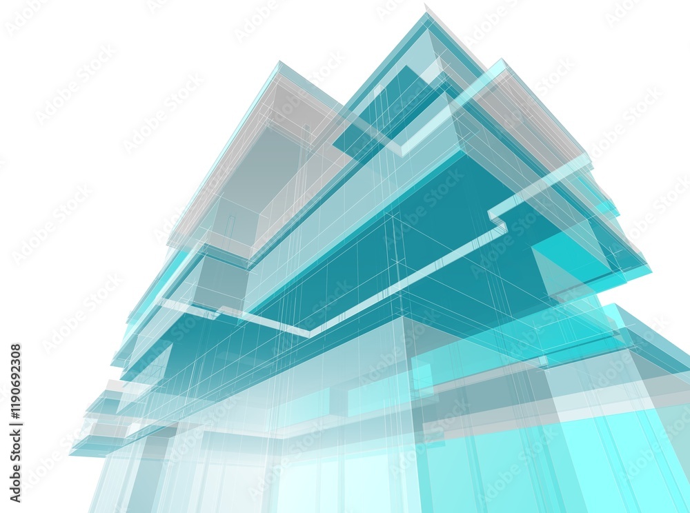 Obraz premium blue glass building