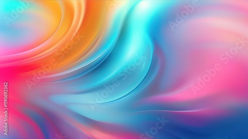 Wallpaper Mural Colorful abstract gradient waves create a vibrant, fluid background suitable for modern design and artistic projects Torontodigital.ca