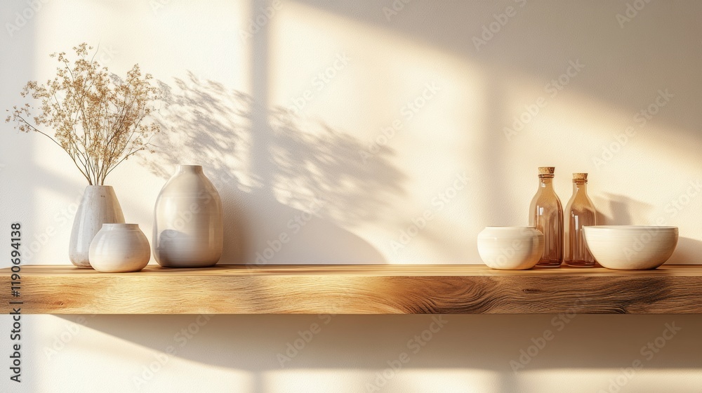 Minimalist Home Decor with Natural Elements and Warm Light Minimalist Home Decor with Natural Elements and Warm Light