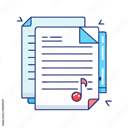 lyric sheets vector icon, lyric sheets vector illustration - simple illustration of lyric sheets, perfect for logos lyric sheets 