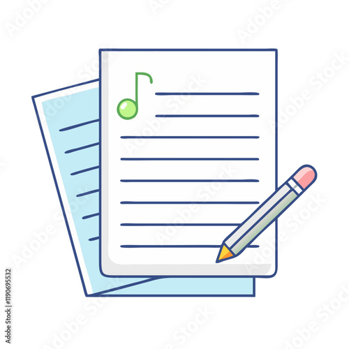 lyric sheets vector icon, lyric sheets vector illustration - simple illustration of lyric sheets, perfect for logos lyric sheets 
