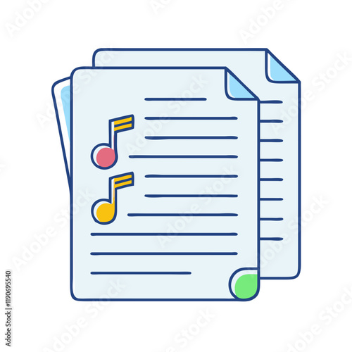lyric sheets vector icon, lyric sheets vector illustration - simple illustration of lyric sheets, perfect for logos lyric sheets 