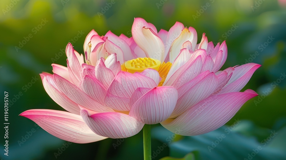 Vibrant pink lotus flower in serene aquatic setting, symbolizing beauty and tranquility, ideal for wellness and nature themes Vibrant pink lotus flower in serene aquatic setting, symbolizing beauty and tranquility, ideal for wellness and nature themes