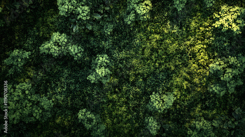 Top view of the forest. Background with a beautiful view of the green area