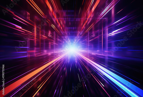 Hyperspace Travel Concept in Vibrant Colors