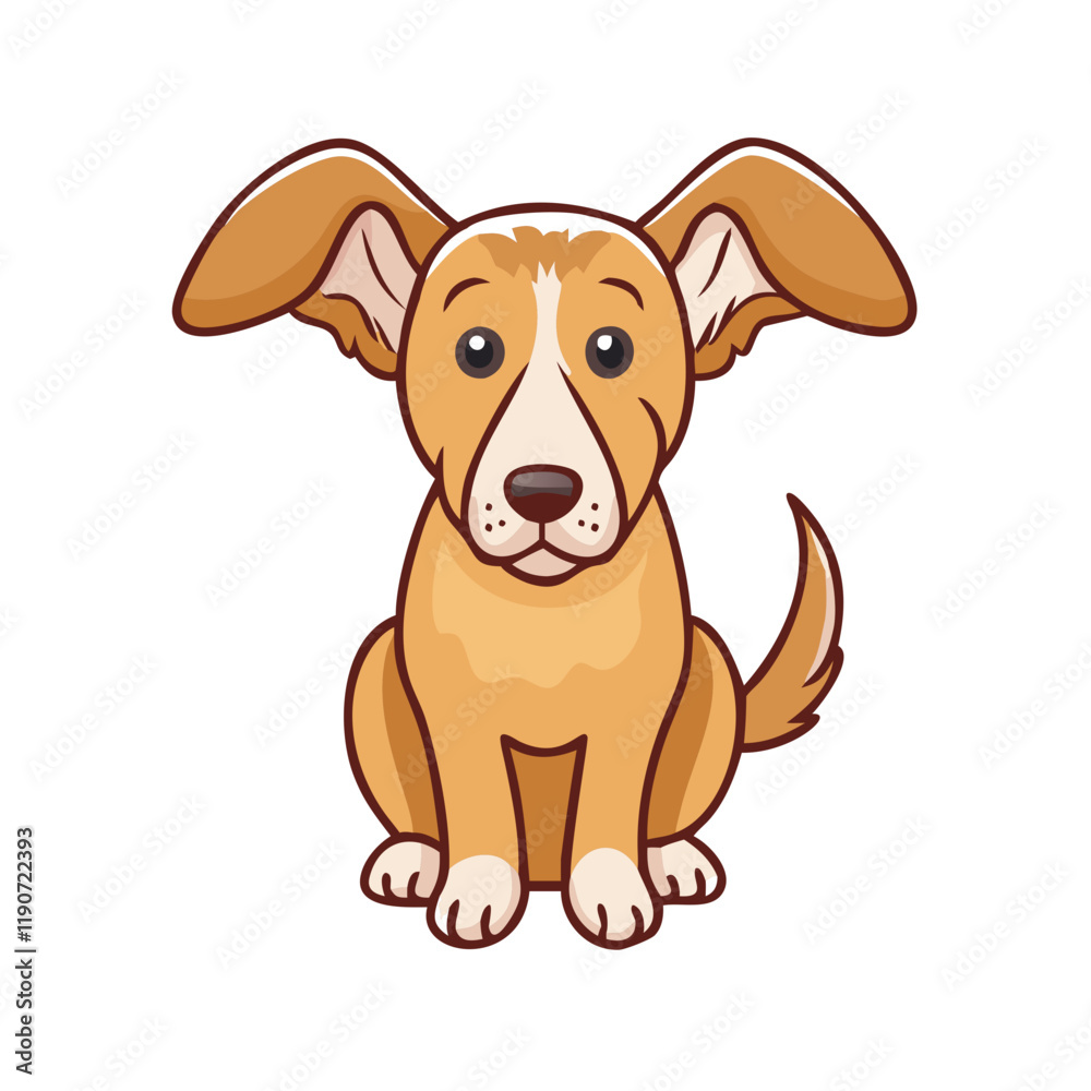Fototapeta premium dog with floppy ears vector icon, dog with floppy ears vector illustration - simple illustration of dog with floppy ears, perfect for logos dog with floppy ears 