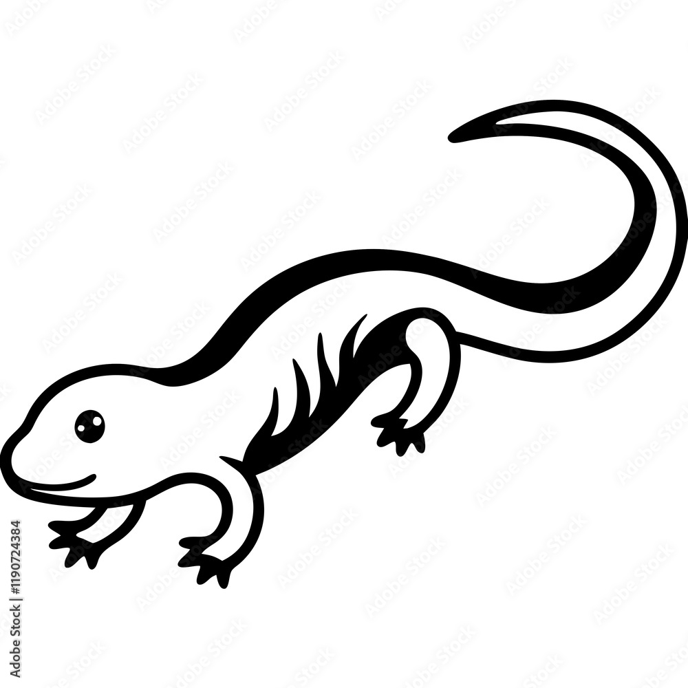 Obraz premium lizard on white background