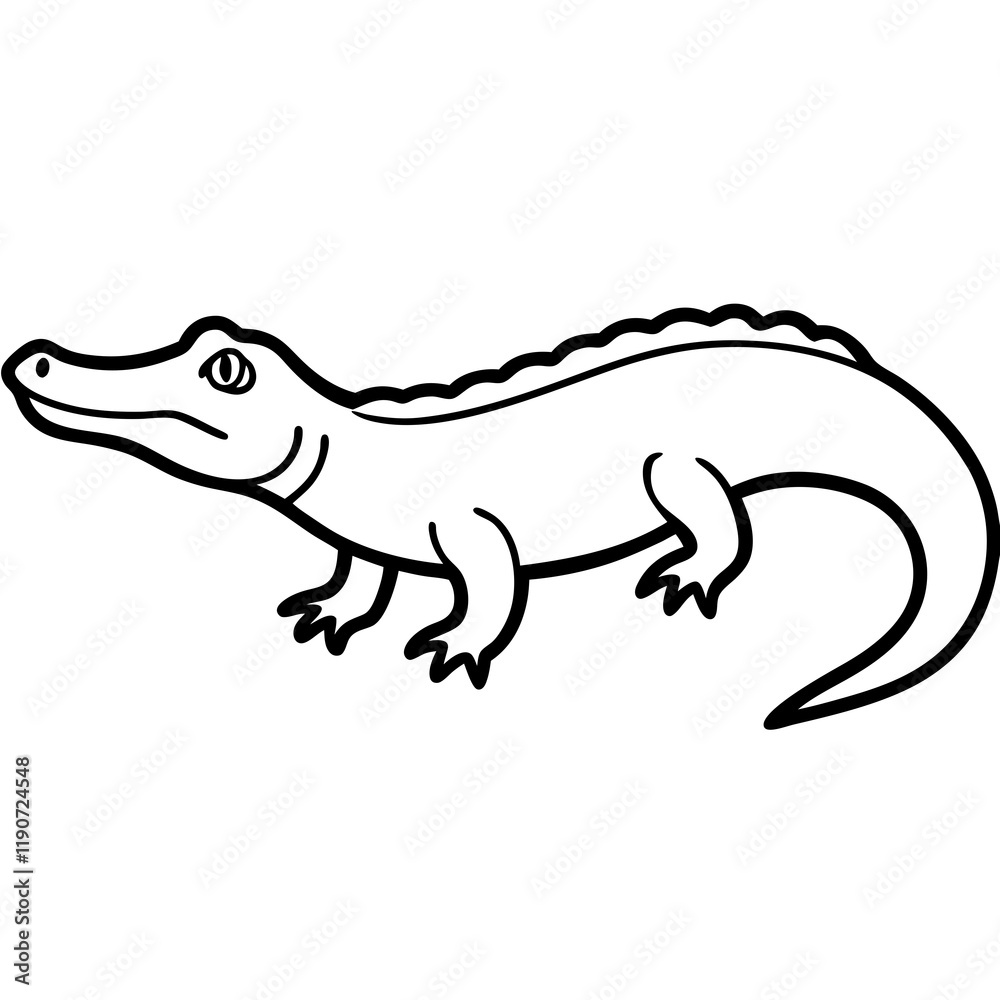 Obraz premium crocodile isolated on white