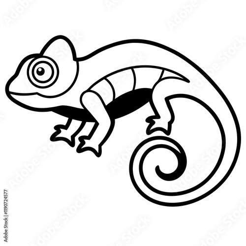 chameleon cartoon illustration