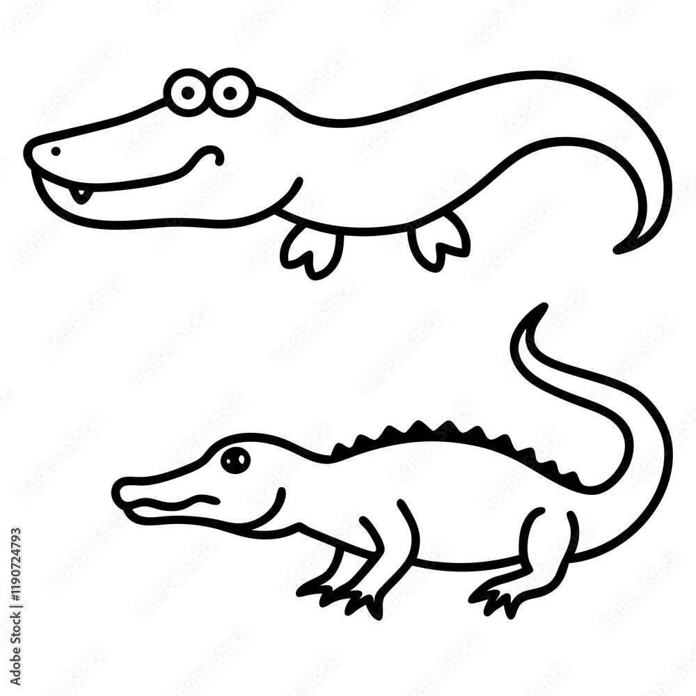 Fototapeta premium crocodile isolated on white background