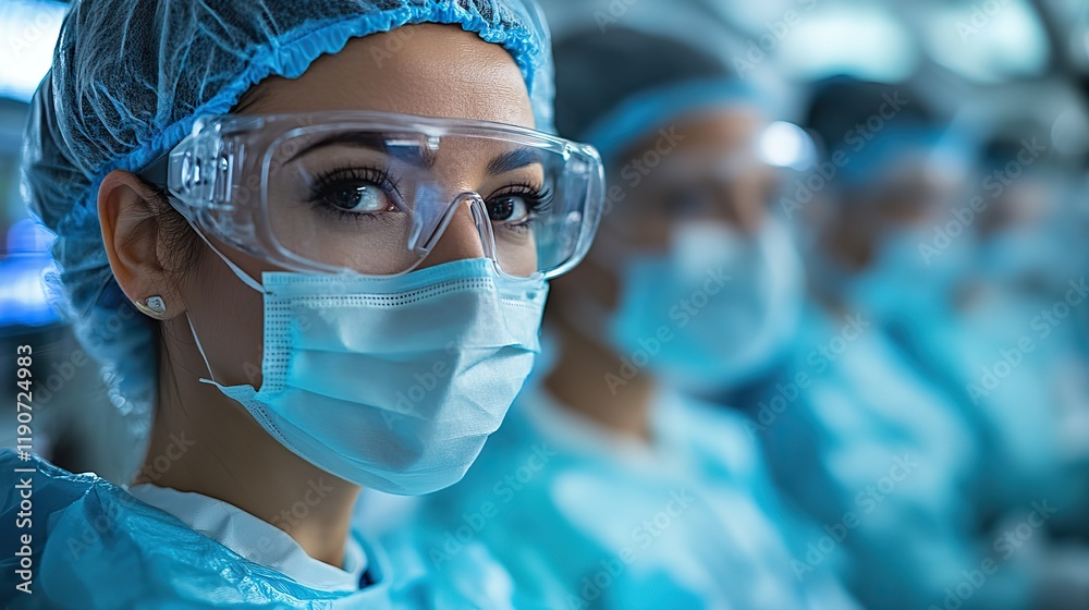 Doctors and nurses discuss patient care in a hospital, highlighting teamwork, collaboration, and medical expertise Doctors and nurses discuss patient care in a hospital, highlighting teamwork, collaboration, and medical expertise