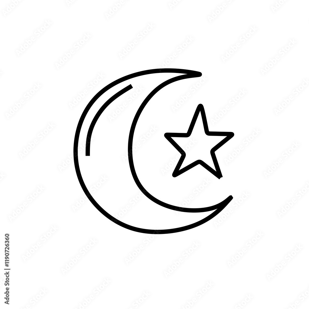 Islamic Religion and Ramadan vector icon Islamic Religion and Ramadan vector icon