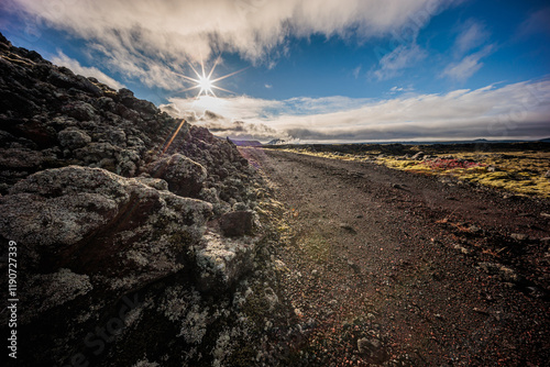 Obraz na płótnie Typical Icelandic autumn landscape around Grindavik. w salonie