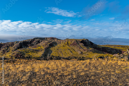 Obraz na płótnie Typical Icelandic autumn landscape around Grindavik. w salonie