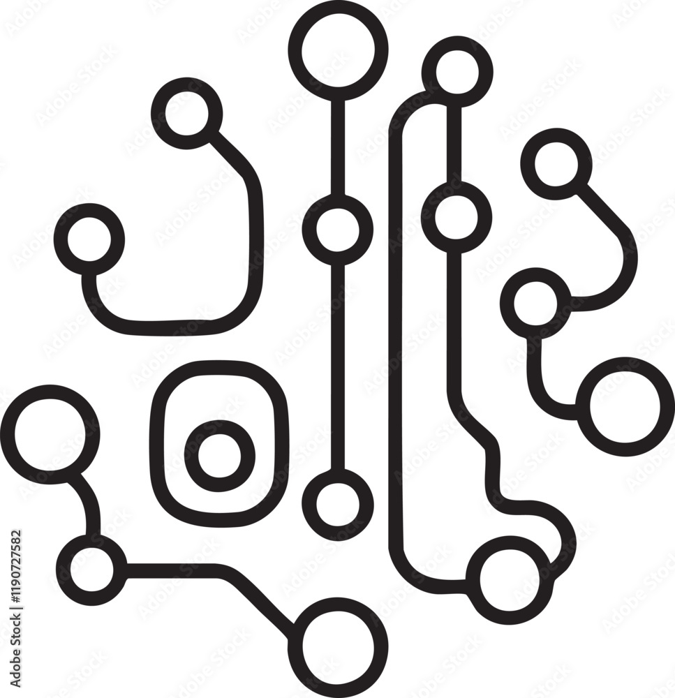 network icon with multiple lines connecting various network icon with multiple lines connecting various