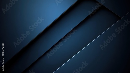 Abstract Dark Blue Geometric Background - Minimalist Design