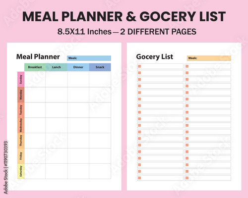 Meal Planner & Grocery List