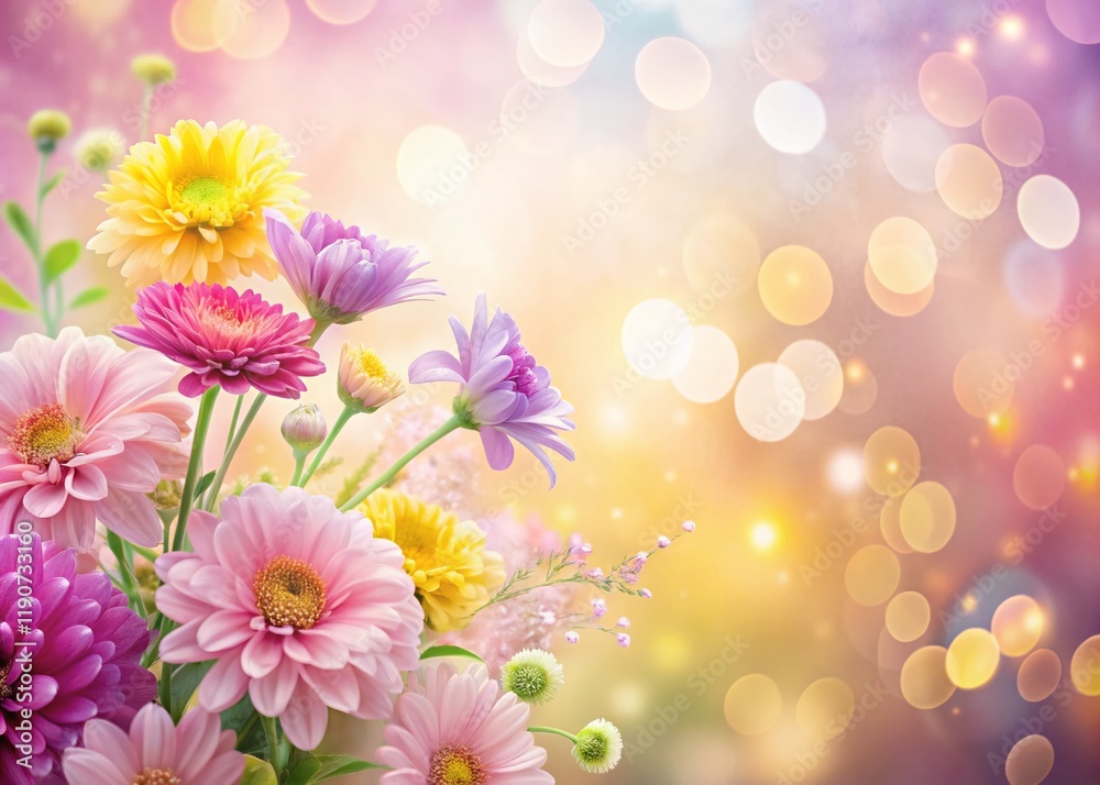 Pastel Flower Bokeh Background for Mother's Day Cards & Designs Pastel Flower Bokeh Background for Mother's Day Cards & Designs
