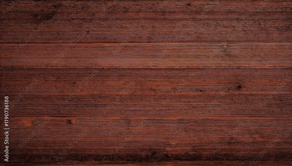 Fototapeta premium dark rustic wooden texture with horizontal grooves, rich brown tones, natural wood grain pattern, ideal for background, crafts, or interior design visuals