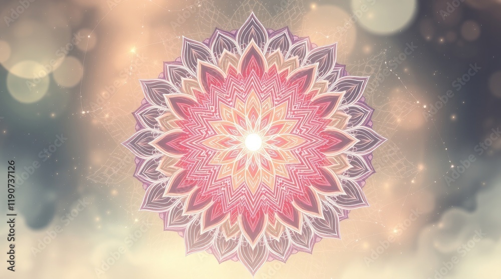 Fototapeta premium digital artwork islamic featuring a luxurious mandala background, rendered in high resolution with detailed textures and gradients
