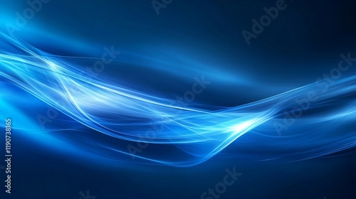 Fluid blue waves flowing across a smooth background representing clean energy and sustainable technology concepts