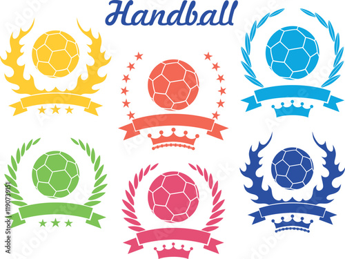 Handball logo. Isolated Handball on white background