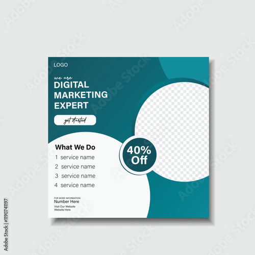 Modern Business Eye Catchy Social Media Post Design photo