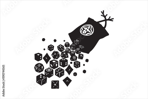D20 dice seamless background, cartoon sci-fi game pattern, D20 dice vector, tabletop RPG seamless texture, fantasy game dice background, Dungeons and Dragons pattern, RPG dice seamless illustration, f