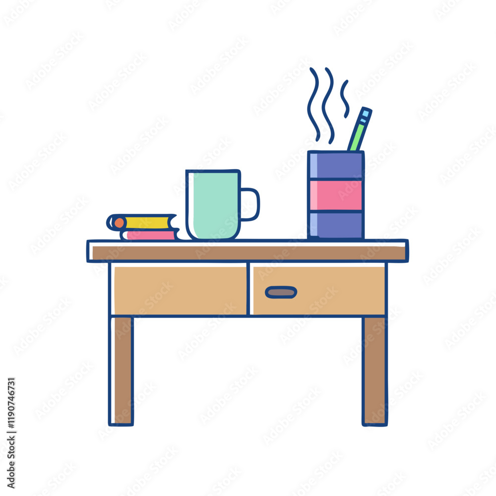 coffee mug on desk vector icon, coffee mug on desk vector illustration - simple illustration of coffee mug on desk, perfect for logos coffee mug on desk coffee mug on desk vector icon, coffee mug on desk vector illustration - simple illustration of coffee mug on desk, perfect for logos coffee mug on desk