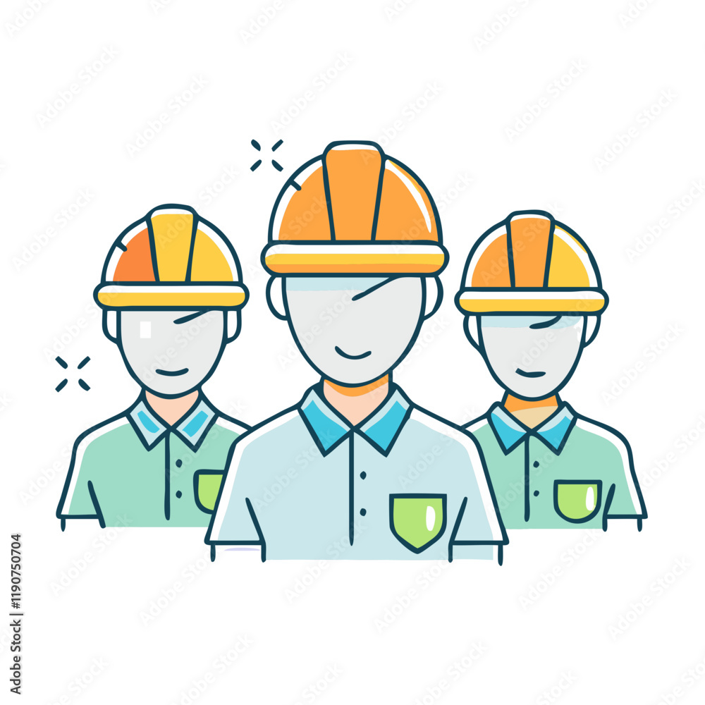 workers in helmets vector icon, workers in helmets vector illustration - simple illustration of workers in helmets, perfect for logos workers in helmets workers in helmets vector icon, workers in helmets vector illustration - simple illustration of workers in helmets, perfect for logos workers in helmets