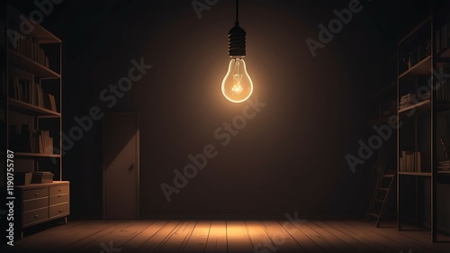 Light bulb on the wall