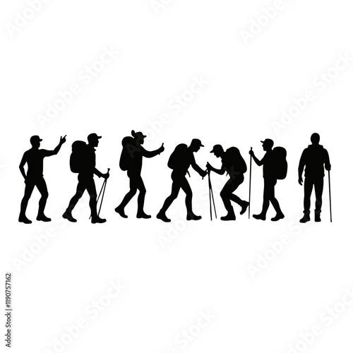 Group Hiker Silhouette