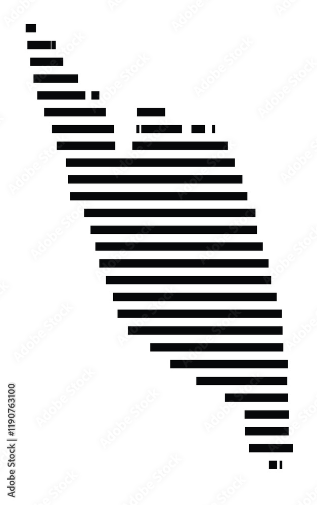 Symbol Map of the Island Antikythira (Greece) showing the island with horizontal black lines Symbol Map of the Island Antikythira (Greece) showing the island with horizontal black lines