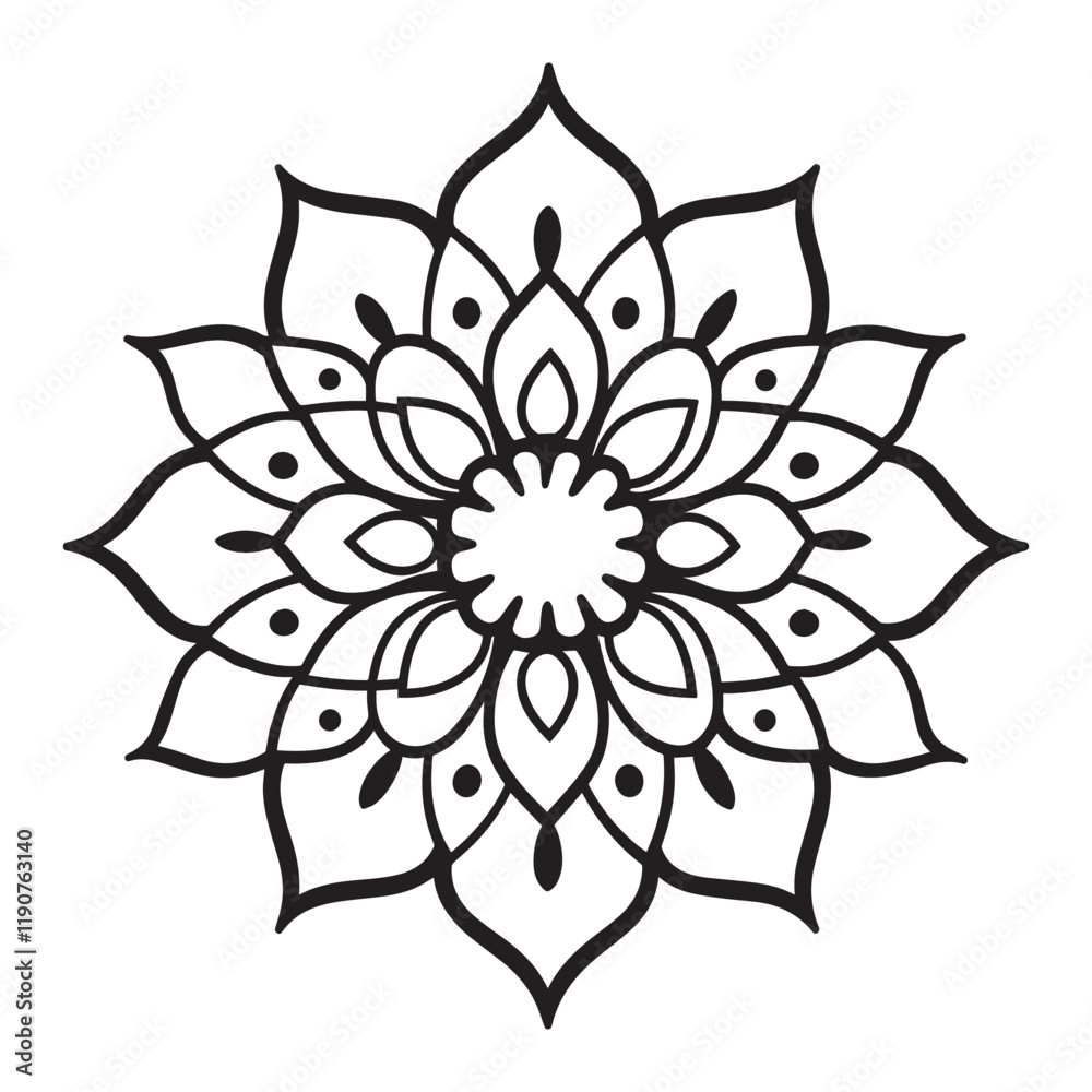 Flower Mandala Vector illustration, Mandala pattern ClipArt Design
Flower Mandala Vector illustration, Mandala pattern ClipArt Design