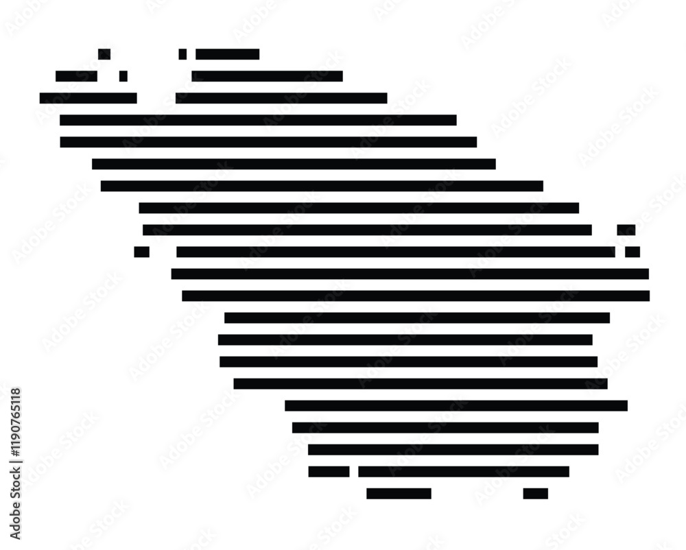 Symbol Map of the Island Spetses (Greece) showing the island with horizontal black lines Symbol Map of the Island Spetses (Greece) showing the island with horizontal black lines